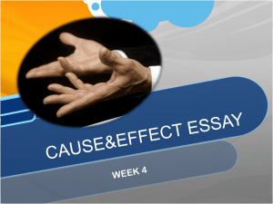 Cause & Effect Essay MIHRICAN YIGIT