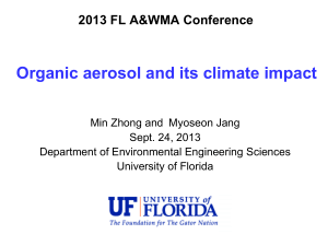 18: Min Zhong - Organic aerosol and its climate impact