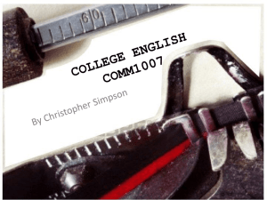 Introduction – What is College English