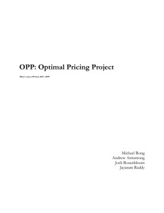 8: OPP: Optimal Pricing Project