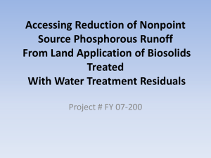 Accessing Reduction of Nonpoint Source Phosphorous Runoff From