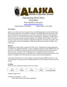 Alaska History Syllabus