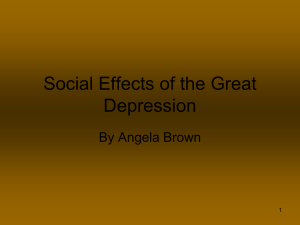 Social Effects of the Great Depression