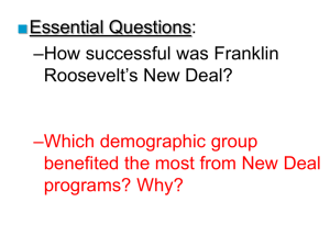 The Impact of the New Deal