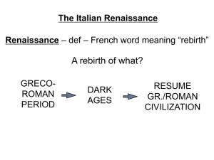 renaissance in italy