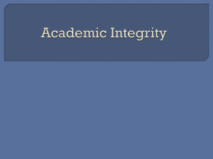 Academic Misconduct/Plagiarism