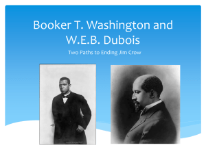 Booker T. Washington and W.E.B. Dubois