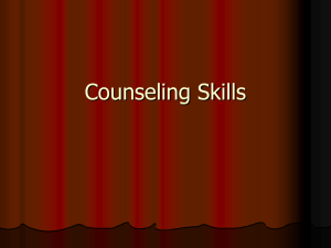 Counseling session order