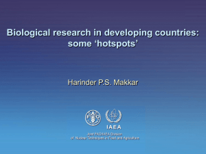 Biological research in developing countries: some 'hotspots'