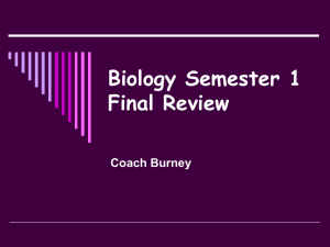 Biology Semester 1 Final Review