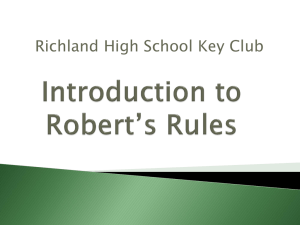 Introduction to Robert's Rules