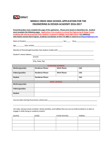 middle creek high school application for the engineering & design