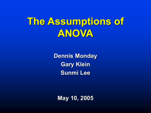 The Assumptions of ANOVA