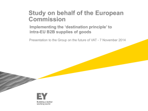 'destination principle' to intra-EU B2B supplies of goods