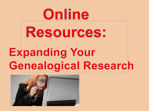 Online Resources - Mesa FamilySearch Library