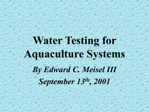 Water Testing For Aquaculture Systems