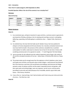 Unit Plan and Assignments