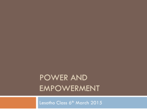 Power and empowerment - Global Citizen Contact Point