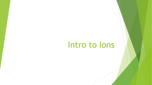 Intro to Ions - Solon City Schools