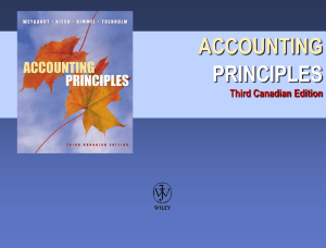 Accounting Principles, Third Canadian Edition