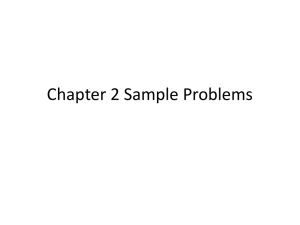 Chapter 2 Sample Problems