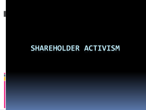 Shareholder activism