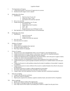 Legislative branch outline