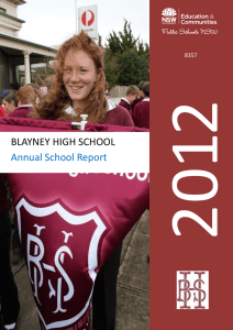 2012 ASR - Blayney High School