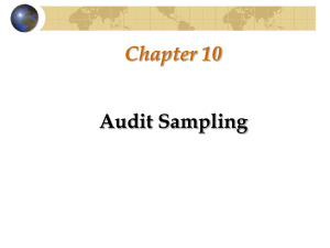 Chapter Ten: Audit Sampling