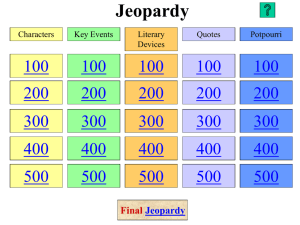 jeopardy- Othello Final