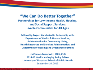 "We Can Do Better Together" - Partnerships for Low