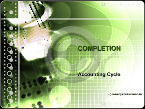 Accounting Cycle – Completion
