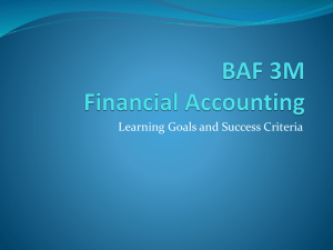 BAF 3M Learning Goals