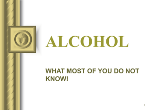 ALCOHOL WHAT MOST OF YOU DO NOT KNOW! This presentation