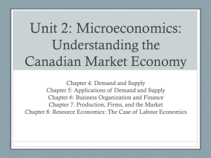 Unit 2: Microeconomics: Understanding the