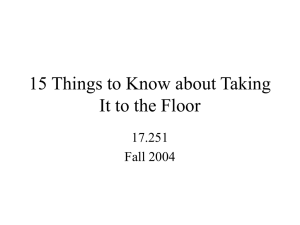 15 Things to Know about Taking It to the Floor