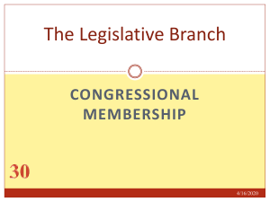 Legislative Branch PowerPoint