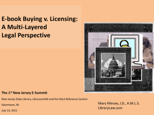 E-book Buying v. Licensing: A Multi-Layered Legal