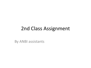 2nd Class Assignment
