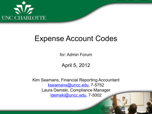 Expense Account Codes