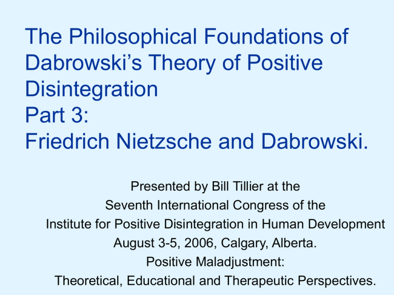 theory of positive disintegration