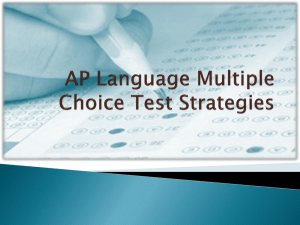 AP Language Multiple Choice Test Strategies