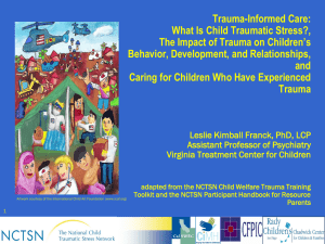 November 16, 2012 Trauma training by Dr. Leslie Kimball Franck