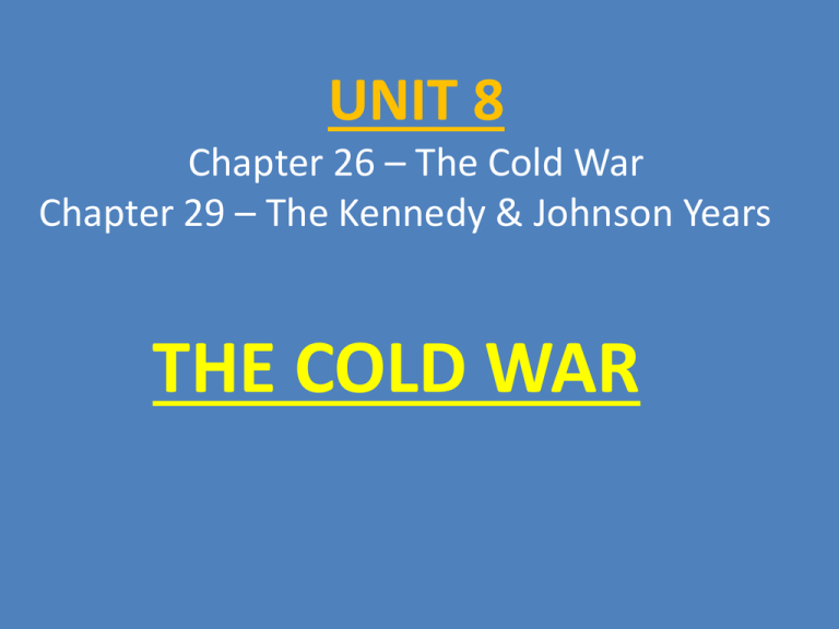 Section 1 Origins Of The Cold War