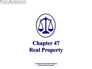 Chapter 47: Real Property