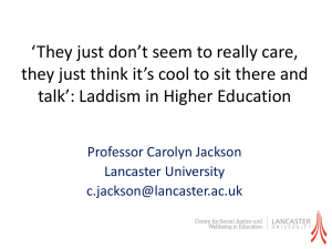 Laddism in Higher Education