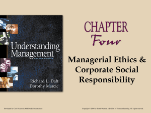 Chapter 05 Managerial Ethics and Corporate Social Responsibility
