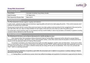 Living History RA & COP - Lancaster University Students' Union