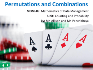 Combinations and Permutations - UOIT Math