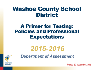 WCSD Primer Training Presentation, 2015-2016